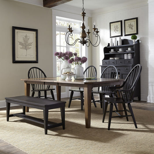 Hearthstone Ridge - 6 Piece Rectangular Table Set