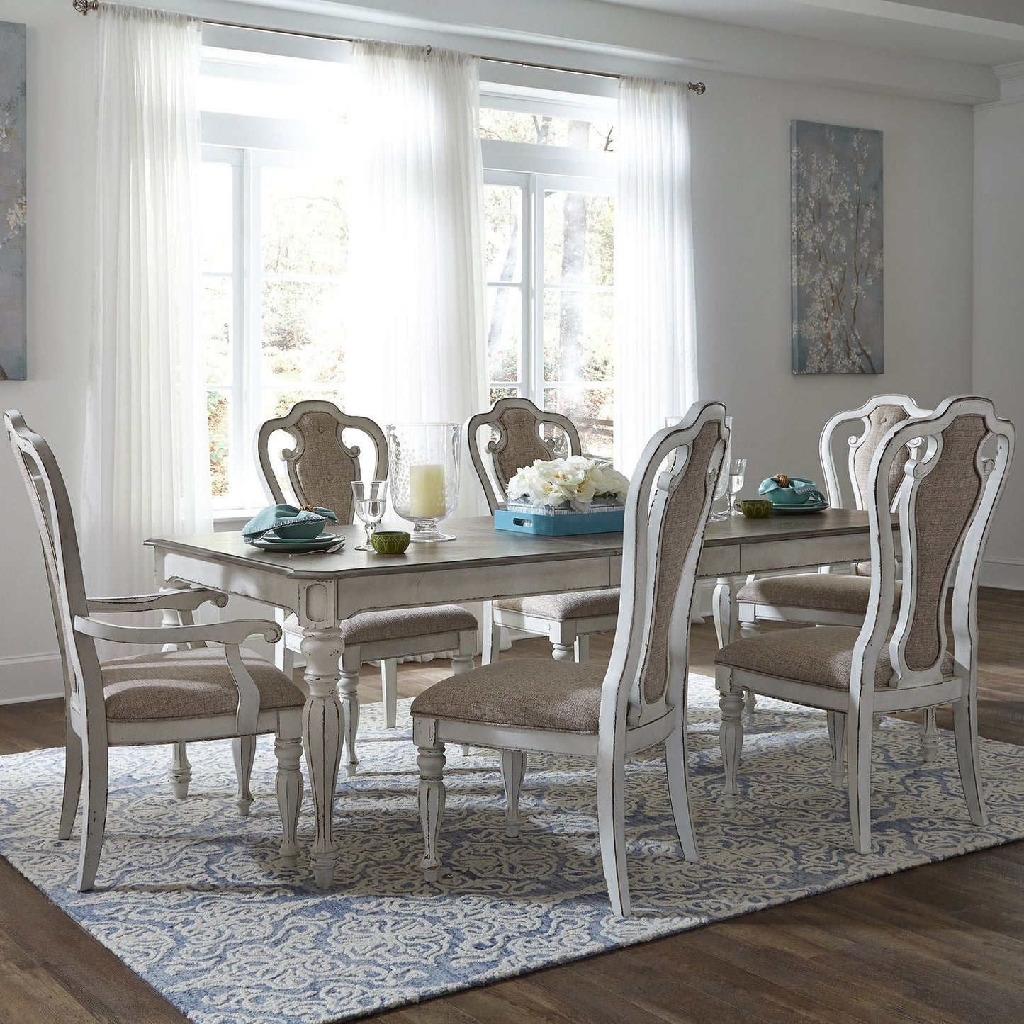 Magnolia Manor - 7 Piece Rectangular Table Set