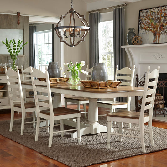 Springfield - 7 Piece Double Pedestal Table Set