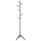 Devlin 6 Hook Freestanding Wood Coat Rack Hat Hanger Grey