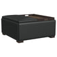 Paris Upholstered Storage Ottoman with Tray Black