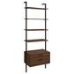 Owens 96-inch 4-shelf Storage Wall Bookshelf Walnut