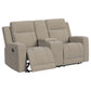 Brentwood Upholstered Motion Reclining Loveseat Taupe