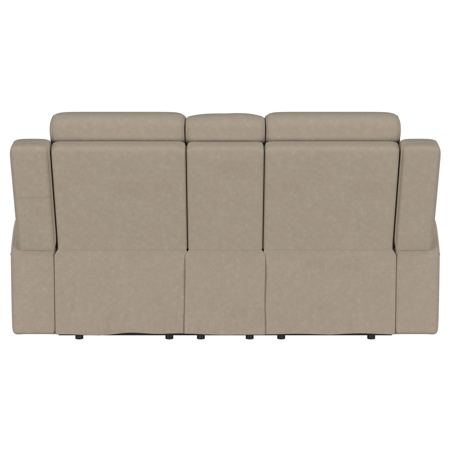 Brentwood Upholstered Motion Reclining Loveseat Taupe