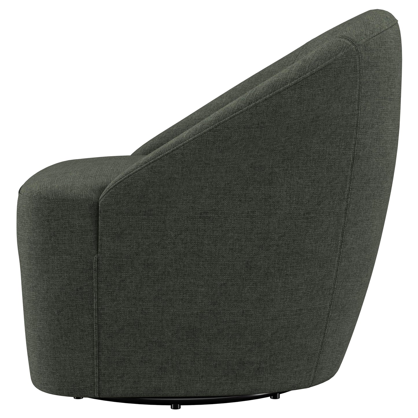 Leon Upholstered Barrel Accent Swivel Chair Hunter Green