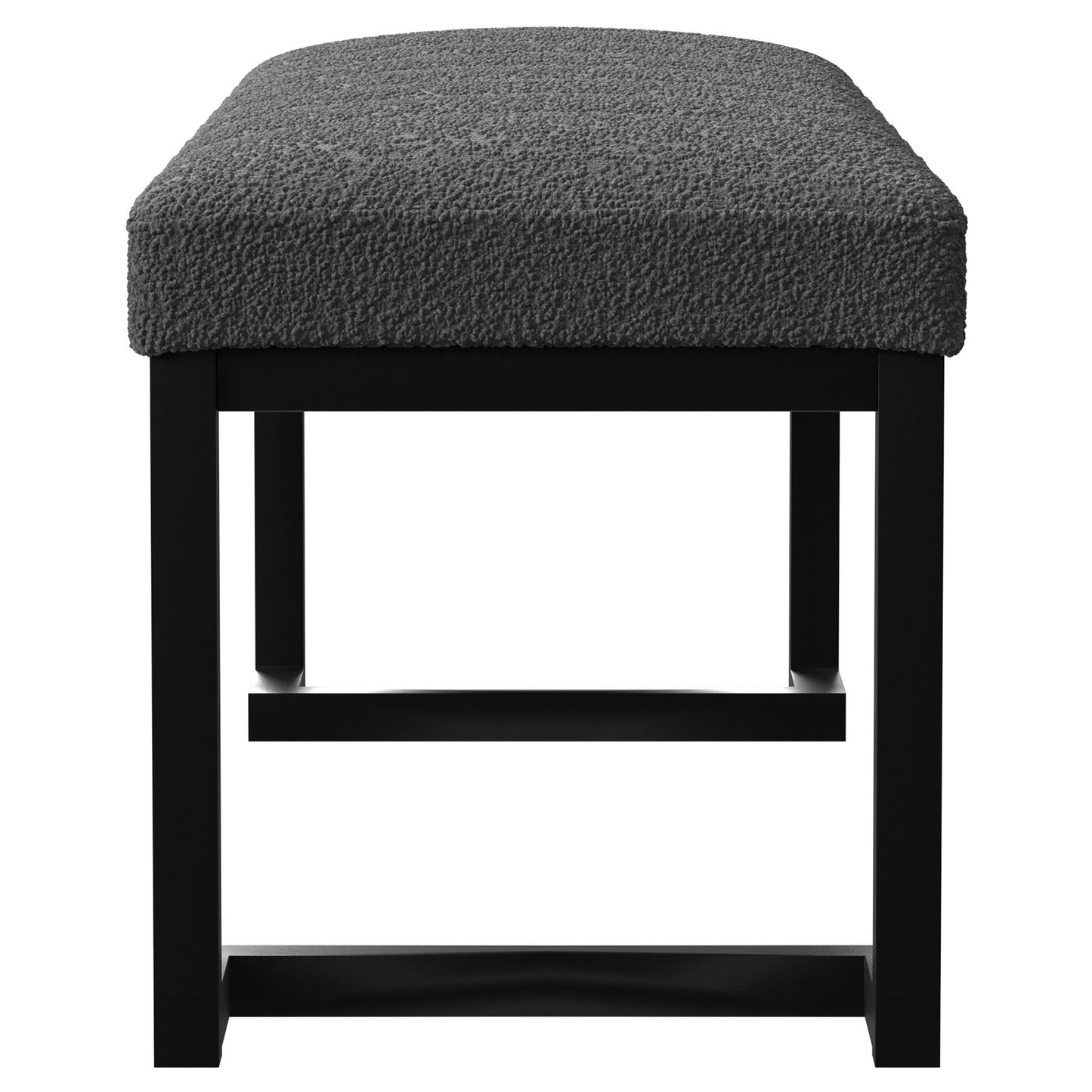 Mesa Boucle Upholstered Tufted Accent Bench Charcoal