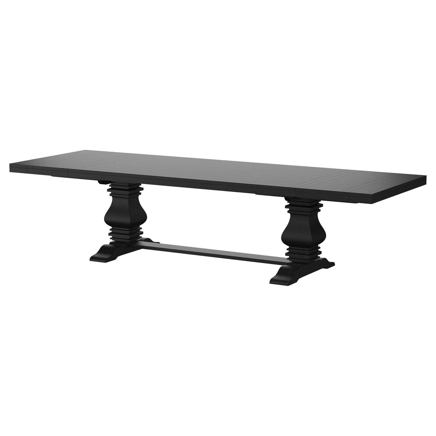 Florence 126-inch Extension Dining Table Distressed Black