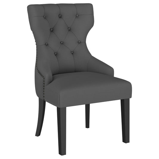 Baney Fabric Upholstered Dining Side Chair Grey and Black