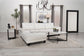 Caspian Upholstered Curved Arm Chaise Sectional Sofa White