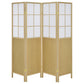 Edwards 4-Panel Room Divider Folding Shoji Screen Natural