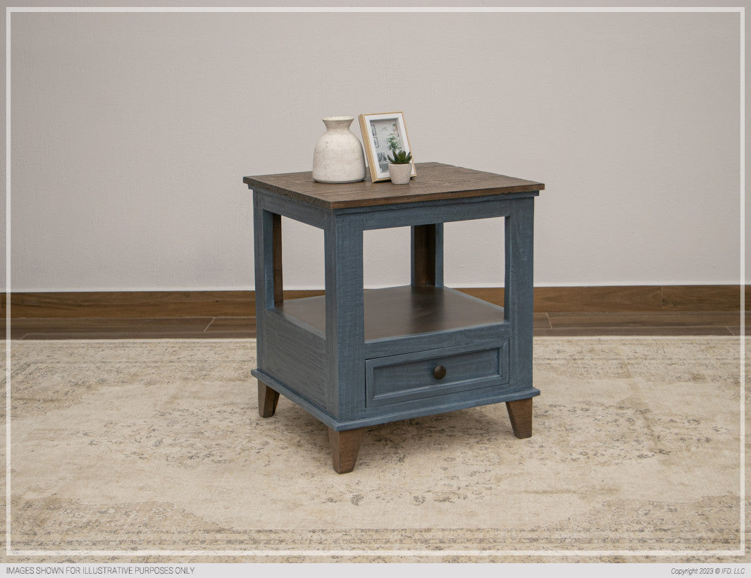 4 Drawers, Cocktail Table Blue