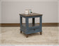 1 Drawer, End Table Blue