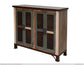 48" Console w/ 4 iron mesh door panels & middle shelf