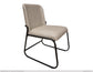 Wooden Frame & Metal Base, Upholstered Chair