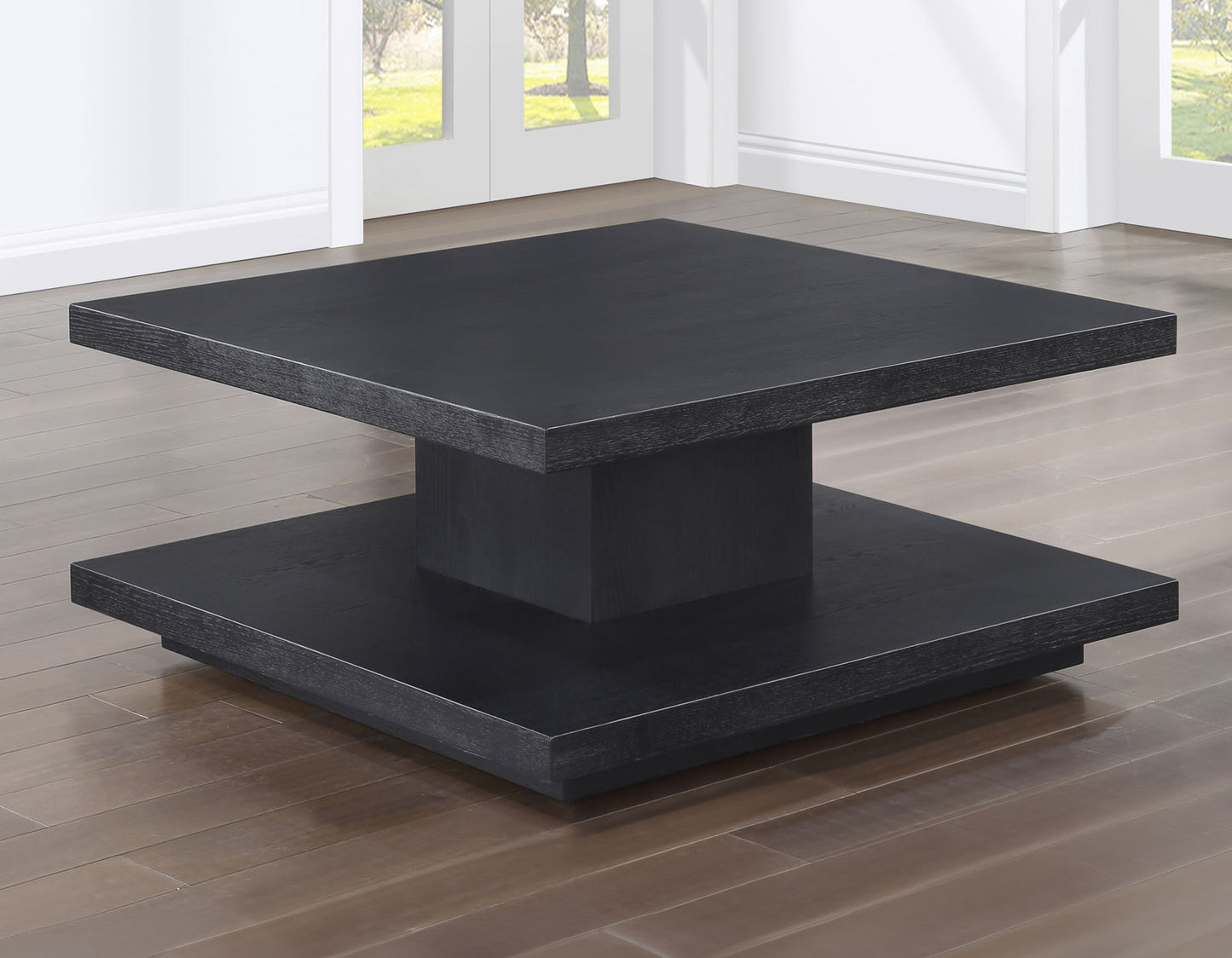 Canyon Cocktail Table with Casters, Black