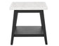 Vida Marble Top 3-Piece Table Set, Black Finish