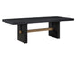 Aubrey 78-96" Table w/18-inch Leaf, Black