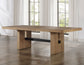 Aubrey 78-96" Table w/18-inch Leaf, Waxed Driftwood