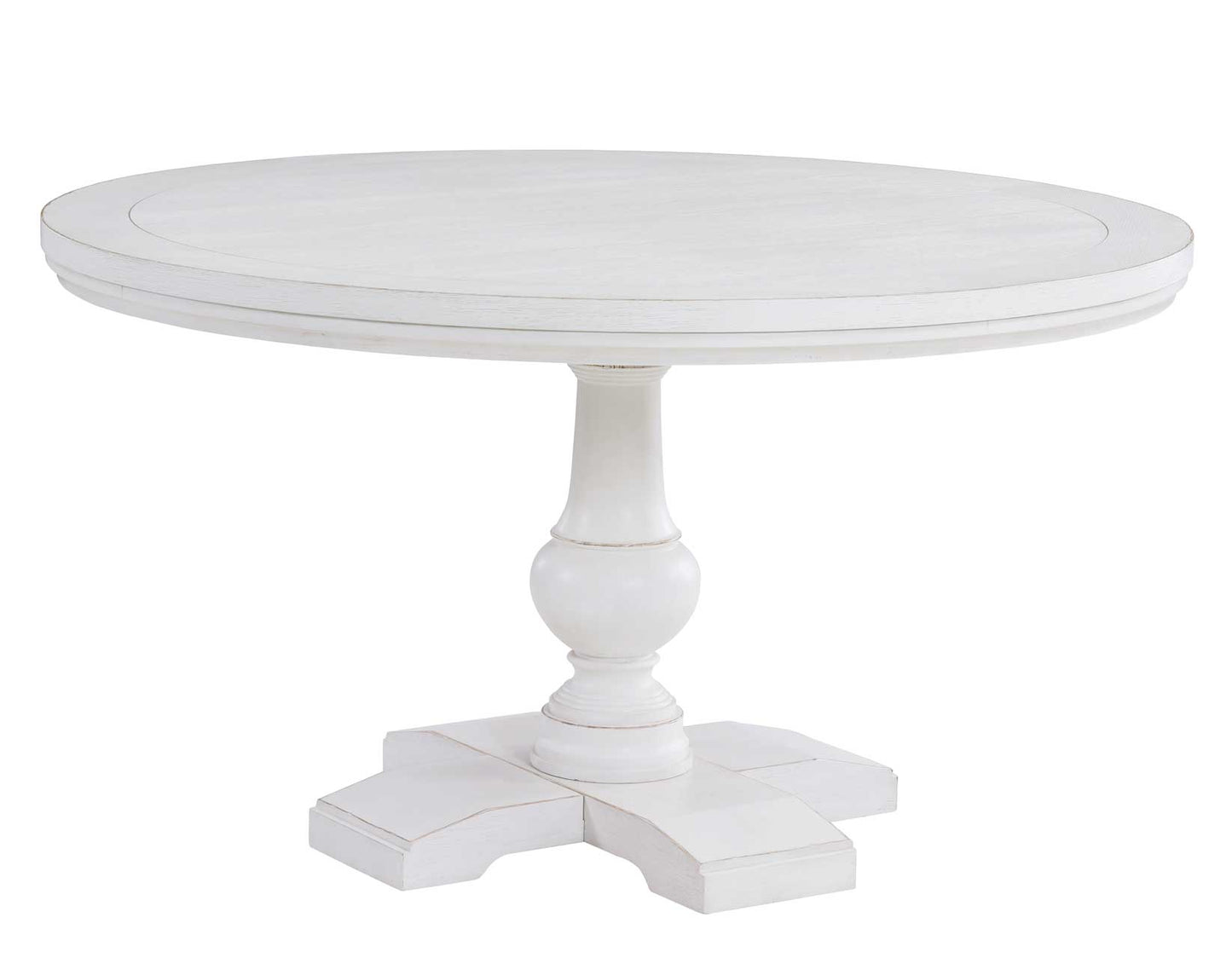 Warren 54" Round Pedestal Dining Table, White