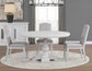 Warren 54" Round Pedestal Dining Table, White