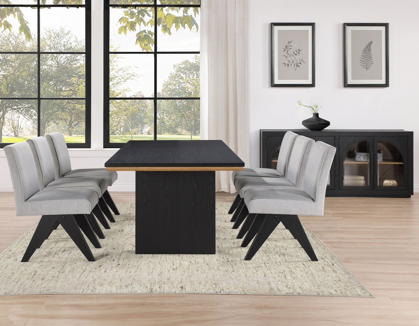 Magnolia 5-Piece 80-96" Dining Set with Side Chair