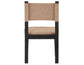 Aubrey Side Chair, Camel Vegan Leather with Black wood finish