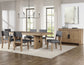 Aubrey Waxed Driftwood 7-Piece 78-96" Dining Set