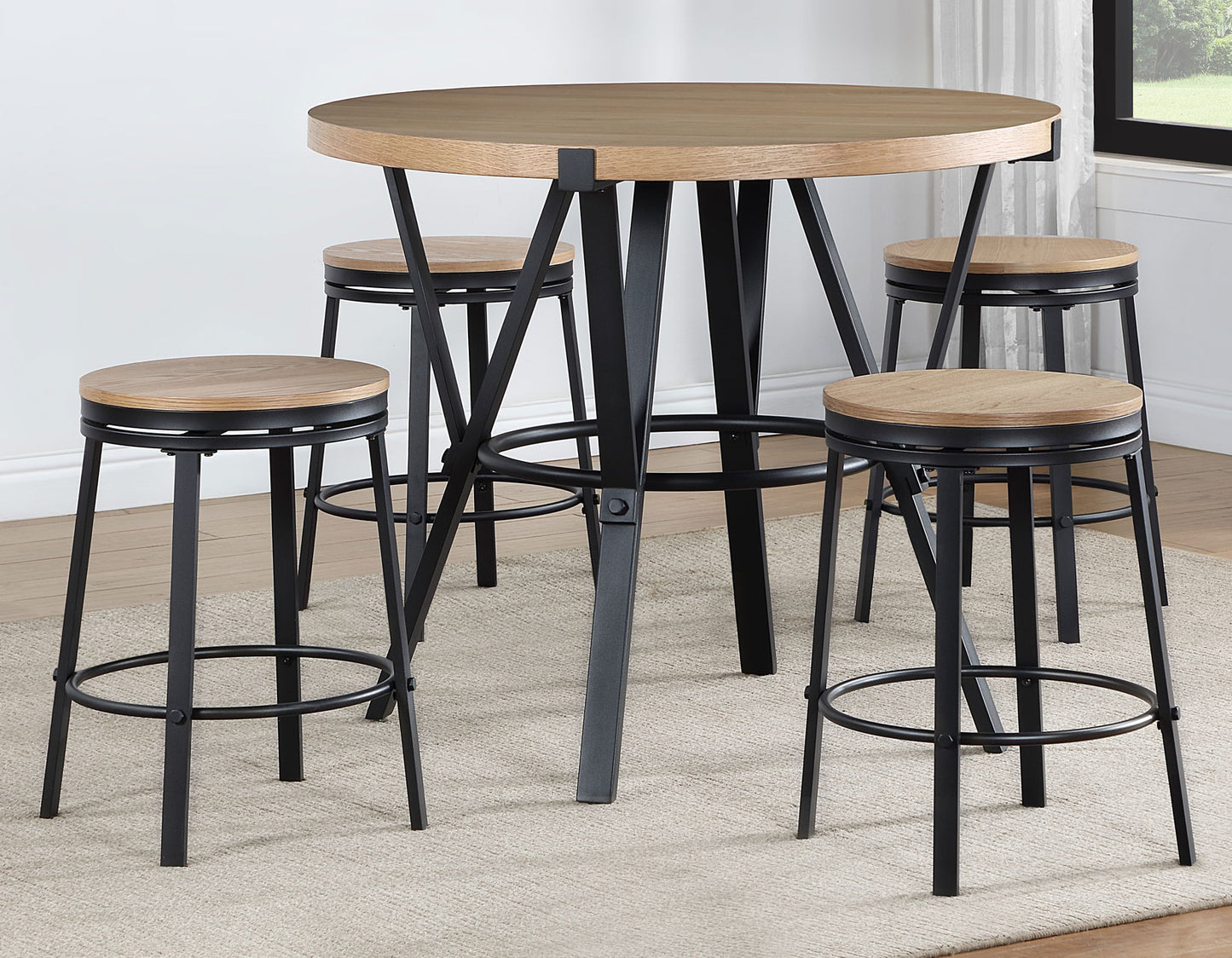 Magnolia 5-Piece 42" Round Counter Dining Set