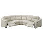 CASA 6-PIECE LEATHER DUAL-POWER RECLINING SECTIONAL, IVORY