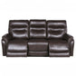 FORTUNA 3-PIECE LEATHER DUAL-RECLINING SET, COFFEE