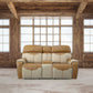 SALAMANCA LEATHER DUAL-POWER RECLINING CONSOLE LOVESEAT