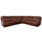 HAYDENN 6-PIECE DUAL-POWER LEATHER RECLINING SECTIONAL