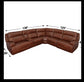 HAYDENN 6-PIECE DUAL-POWER LEATHER RECLINING SECTIONAL