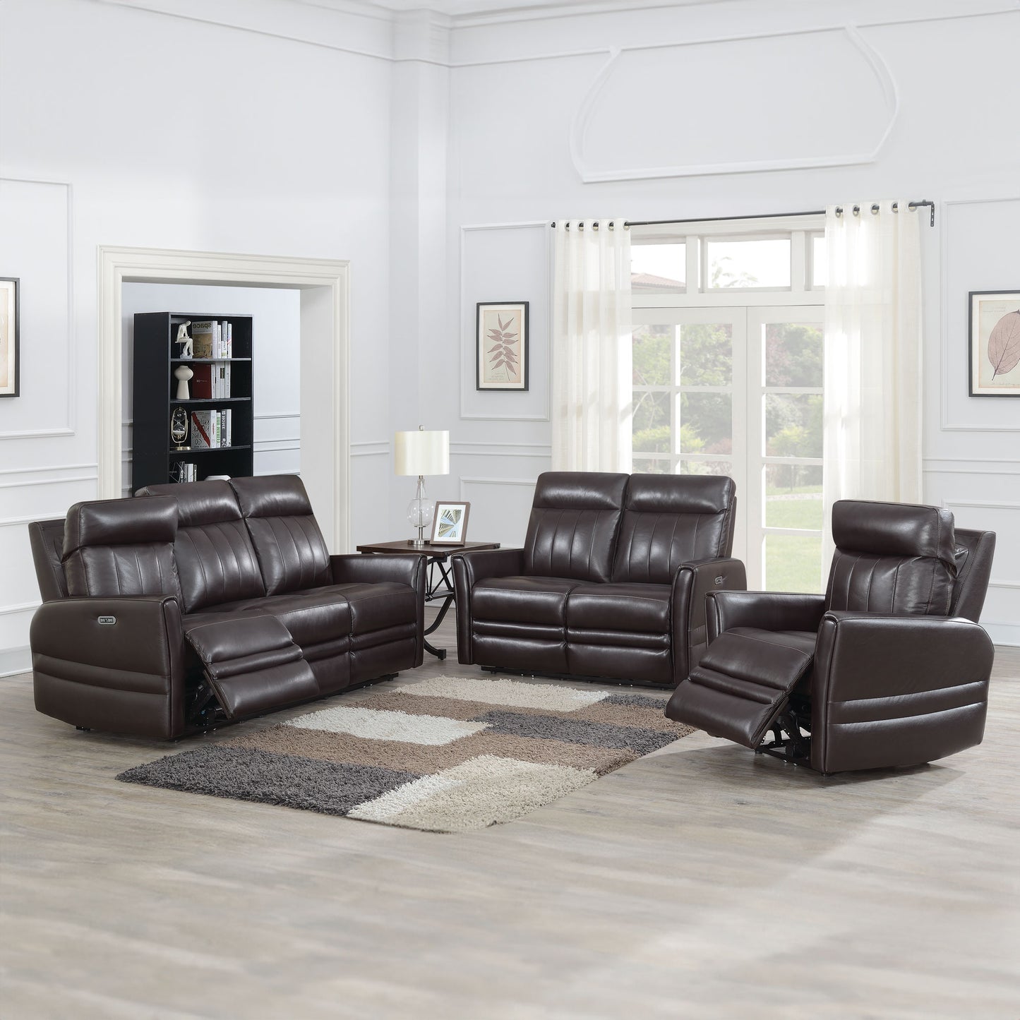 COACHELLA 3-PIECE LEATHER DUAL-POWER RECLINING SET