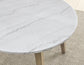 Vida 48" Round White Marble Dining Table