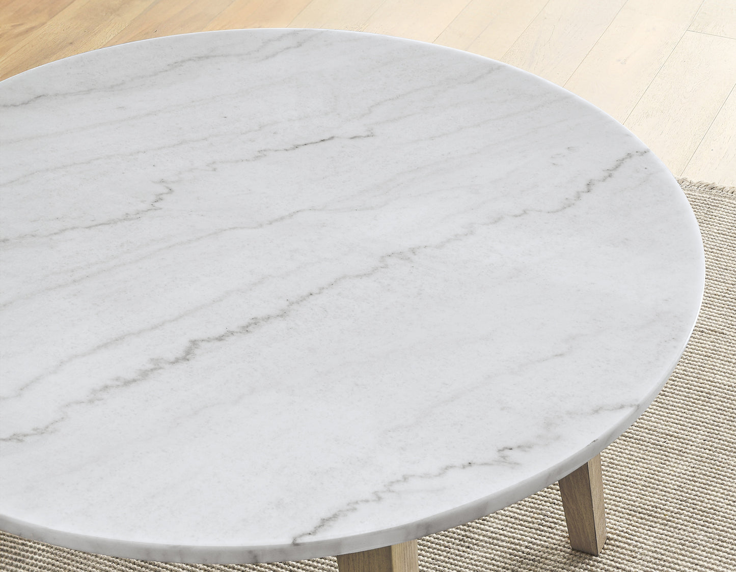 Vida 48" Round White Marble Dining Table