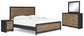 Vertani King Panel Bed with Mirrored Dresser and 2 Nightstands