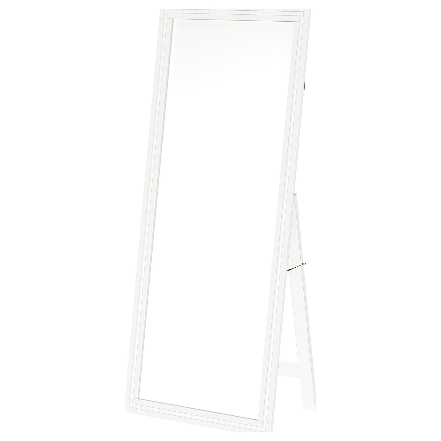 Windrose 28 x 67 Inch Tempered LED Standing Mirror White