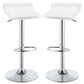 Bidwell Upholstered Adjustable Bar Stool White (Set of 2)