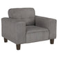 Deerhurst 3-piece Upholstered Track Arm Sofa Set Charcoal