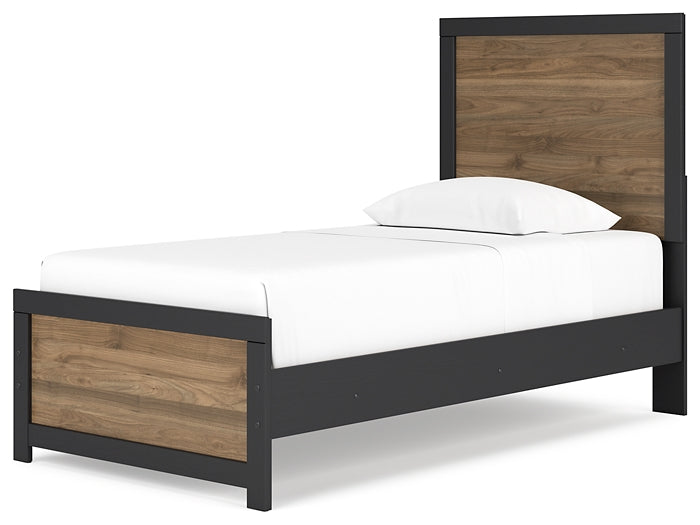 Ashley Express - Vertani Twin Panel Bed with Nightstand