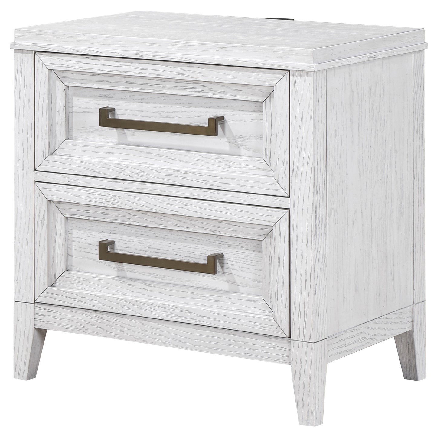 Marielle 2-drawer Nightstand Bedside Table Distressed White