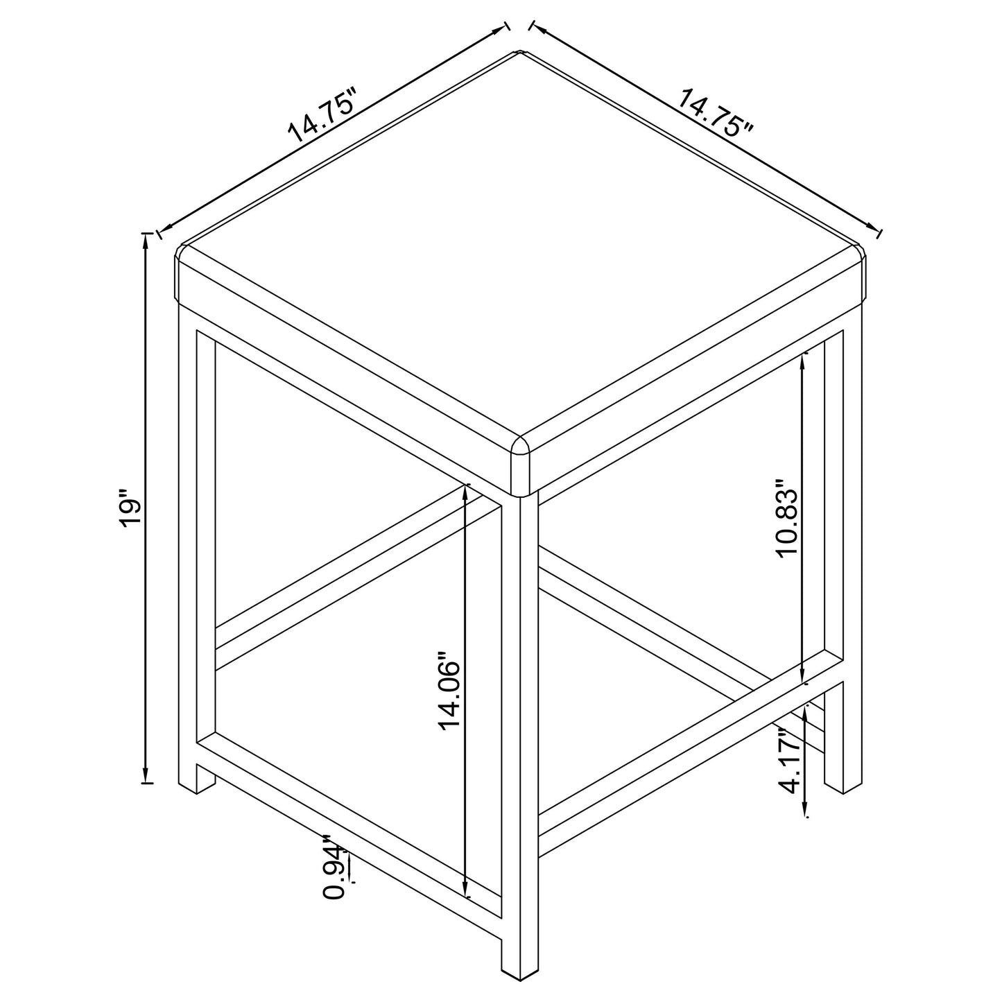 Afshan Upholstered Square Padded Vanity Stool Chrome