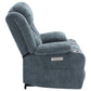 Houston Upholstered Power Lift Recliner Slate Blue