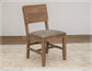 Solid wood chair with upholstered seat