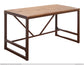 Desk w/Wood Top & Iron Base