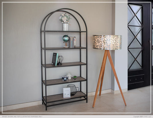 5 Shelves Metal Frame Bookcase