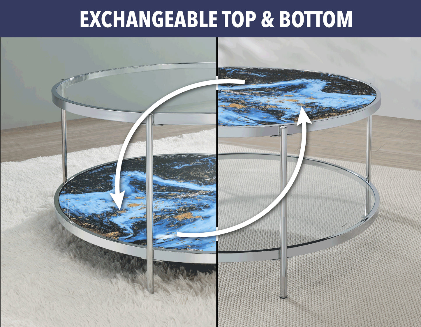 Averie Reversible Top Cocktail Table