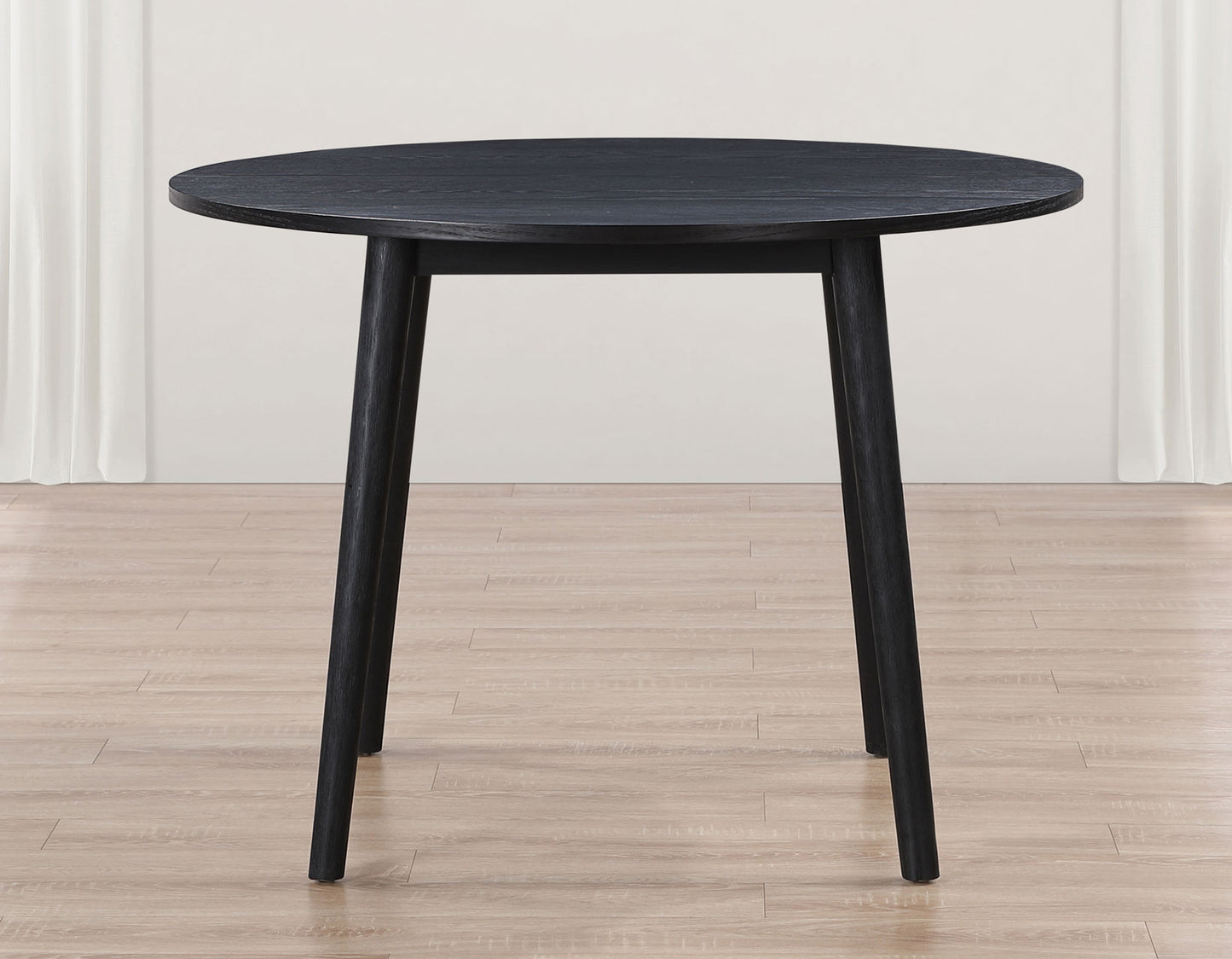 Willow 42" Round Dining Table, Black