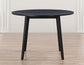 Willow 42" Round Dining Table, Black